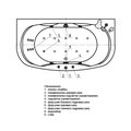 Ванна акриловая Aquatek Мелисса 180x95, фронтальный экран, вклеенный каркас MEL180-0000031