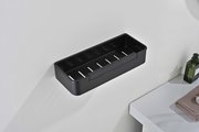 Полка для душа Aquatek со стеклоочистителем, матовый чёрный AQ4966MB
