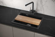 Кухонная мойка Granula Estetica ES-5804, 580x500, кварц, Шварц (чёрный металлик) 5804, ШВАРЦ
