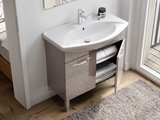 Шкаф-пенал для ванной Verona Solo, 300x1844, напольный, с бельевой корзиной, LVS панели SL313(L/R)L
