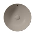Раковина GSI Pura d420, накладная, с переливом, серо-бежевый матовый 885505