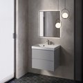Тумба с умывальником AQUAme S1 60, подвесная, серый AQM900160GM+1017000600001