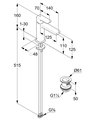 Смеситель на умывальник Kludi Renon 110, Push-Open, белый матовый 422885375