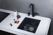 Кухонная мойка Omoikiri Bosen 38-U-BL, встраиваемая снизу, Tetogranit, чёрный 4993157