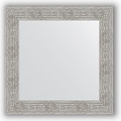 Зеркало Evoform Definite 700x700 в багетной раме 90мм, волна хром BY 3153