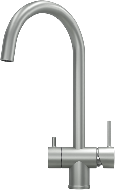 Смеситель кухонный Granula Kitchen Space KS-7104, с подключением к фильтру для питьевой воды, Сталь матовая 7104, СТАЛЬ МАТОВАЯ