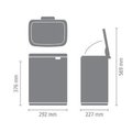 Мусорный бак Brabantia Bo 12л, минерально-графитовый 233746