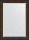 Зеркало Evoform Exclusive-G 740x1010 с гравировкой в багетной раме 71мм, черное дерево с золотом BY 4533