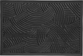 Коврик придверный Golze Structure, 45x75, чёрные волны 328-30-03