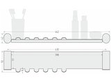 Полка с вешалками Сунержа Round L 460, Матовый чёрный 31-3020-4460