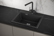 Кухонная мойка Granula Estetica ES-5804, 580x500, кварц, Чёрный 5804, ЧЁРНЫЙ