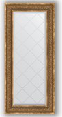 Зеркало Evoform Exclusive-G 590x1290 с гравировкой, в багетной раме 101мм, вензель бронзовый BY 4077