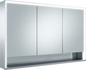 Зеркальный шкаф Keuco Royal Lumos, 120x73см, с подсветкой, 3 дверцы, алюминий серебристый 14305 171301