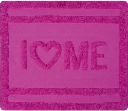 Коврик для ванной хлопковый 55x65см розовый Spirella Ibiza Love Love 1017822