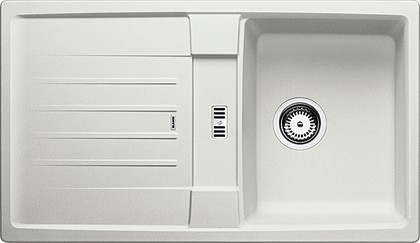 Кухонная мойка оборачиваемая с крылом, с клапаном-автоматом, гранит, серый шёлк Blanco Lexa 45S 515238