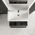 Тумба с умывальником AQUAme S4 80, подвесная, белый глянец AQM900480WH+Solo 08.80/W/RL