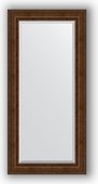 Зеркало Evoform Exclusive 820x1720 с фацетом, в багетной раме 120мм, состаренная бронза с орнаментом BY 3611