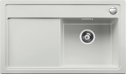 Кухонная мойка чаша справа, крыло слева, с клапаном-автоматом, гранит, серый шёлк Blanco Zenar 45S 519254