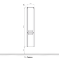 Шкаф-пенал подвесной Verona VERONA, 1650x300, 2 дверцы, петли справа VN302R