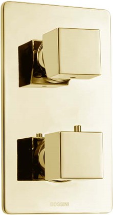 Термостат Bossini Cube, на 2-5 потребителей универсальный, внешняя часть, золото Z00061.021