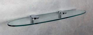 Полка для ванной Colombo Luna, 72см, стекло, хром B0130.CR