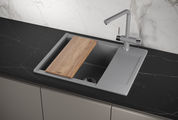 Кухонная мойка Granula Estetica ES-6202, 620x500, с крылом, кварц, Алюминиум 6202, АЛЮМИНИУМ