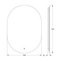 Зеркало Defesto Opti 50x70, LED подсветка, ИК-выключатель, тёплый белый свет DF 2913R