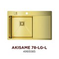 Кухонная мойка Omoikiri Akisame 78-LG-L, чаша слева, золото 4993085
