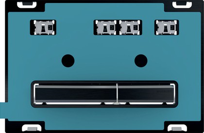 Смывная клавиша для унитаза Geberit Sigma50 двойной смыв, под плитку / хромированный чёрный 115.671.00.2