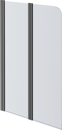Шторка на ванну Aquatek 1000x1500 двухэлементная, поворотная, прозрачное стекло, профиль оружейная сталь AQ DEL SBA 10015GM