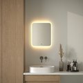 Зеркало с матированием и LED-подсветкой Defesto, 19W, 50x60см, ИК-выключатель, тёплый белый свет DF 3813R