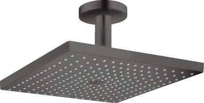 Верхний душ Hansgrohe Raindance E 300 1jet, с потолочным держателем, шлифованный чёрный хром 26250340