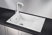 Кухонная мойка Granula 7806, 780x500, накладная, с крылом, кварц, Арктик 7806, АРКТИК