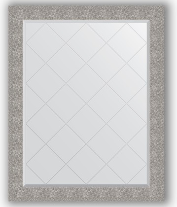 Зеркало Evoform Exclusive-G 960x1210 с гравировкой, в багетной раме 90мм, чеканка серебряная BY 4367
