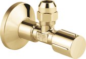 Угловой вентиль Grohe, 1/2x3/8" универсальный, для подключения смесителей, резьба с насечками, Золото - Cool Sunrise 22037GL0