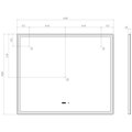 Зеркало Vigo Roberta Luxe 1200x1000 LED-подсветка, подогрев, бесконтактный выключатель, часы, диммер 296