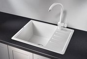 Кухонная мойка Granula Standart 5803, 580x500, кварц, Белый 5803, БЕЛЫЙ