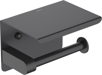 Бумагодержатель с полкой Aquatek Европа, чёрный матовый AQ4939MB