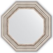 Зеркало Evoform Octagon 566x566 в багетной раме 88мм, римское серебро BY 3787