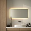Зеркало с матированием и LED-подсветкой Defesto, 34W, 120x60см, ИК-выключатель, тёплый белый свет DF 3818RH