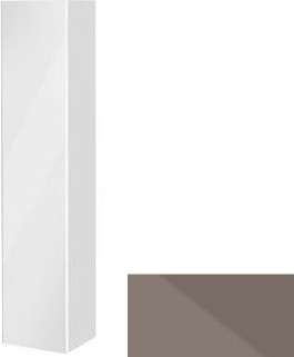 Высокий шкаф-пенал Keuco Royal Reflex, 1670x350, с корзиной для белья, петли слева, трюфель 34031 140001