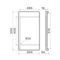Разделочная доска Omoikiri CB-04-WOOD-L, 550x300мм, венге 4999009