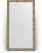 Зеркало Evoform Exclusive-G Floor 1100x2000 пристенное напольное, с гравировкой, в багетной раме 85мм, виньетка античное серебро BY 6353