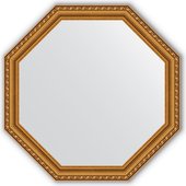 Зеркало Evoform Octagon 704x704 в багетной раме 61мм, золотой акведук BY 3717