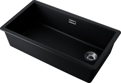 Кухонная мойка Omoikiri Kata 76-U/I Side BL, Artgranit, со смещённым сливом, чёрный 4997587