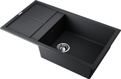 Кухонная мойка Omoikiri Sumi 86-BL с крылом, tetogranit, чёрный 4993646