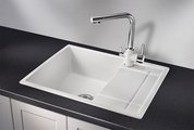 Кухонная мойка Granula 6501, 655x500, накладная, с крылом, кварц, Арктик 6501, АРКТИК