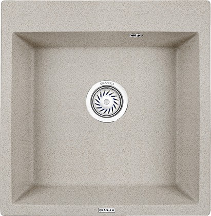 Кухонная мойка Granula 5102, 510x520, накладная, кварц, Пирит 5102, ПИРИТ