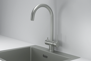 Смеситель кухонный Granula Kitchen Space KS-7104, с подключением к фильтру для питьевой воды, Сталь матовая 7104, СТАЛЬ МАТОВАЯ