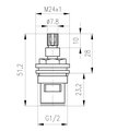 Кран букса RAV Slezak, 1/2" керамическая MD0093